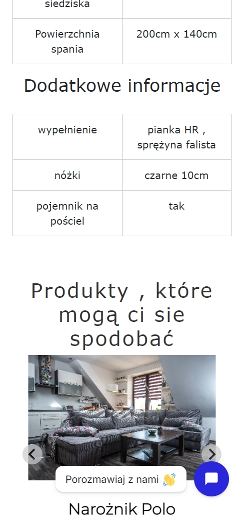 Strona salonu meblowego na telefonie - widok 6